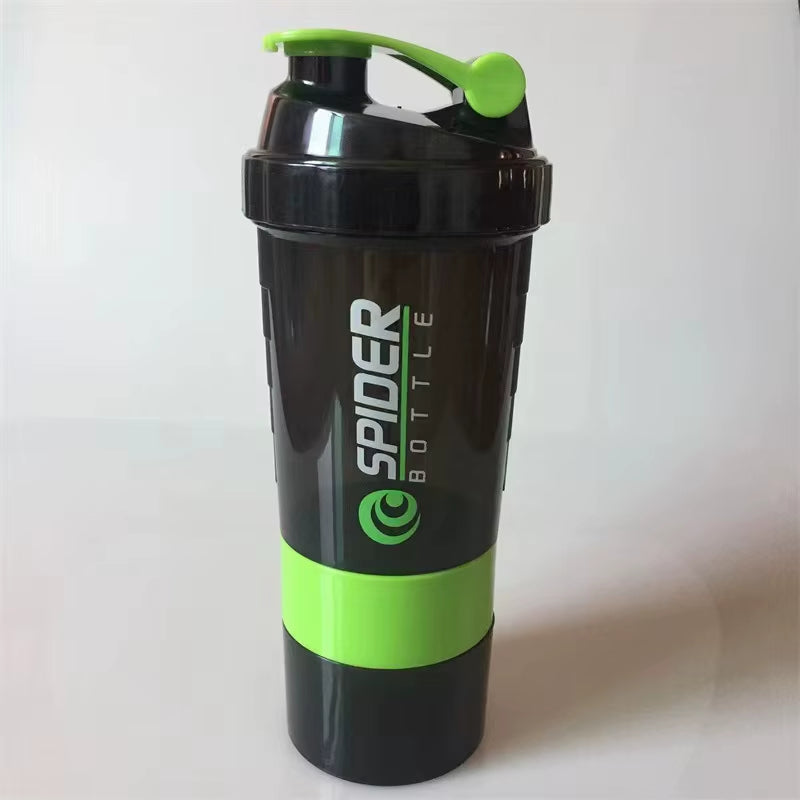 3 Layer Shaker Bottles Protein Milk Powder Stirring Cup Fitness Sports Shake Cup Large Capacity Body-Building Exercise Bottle