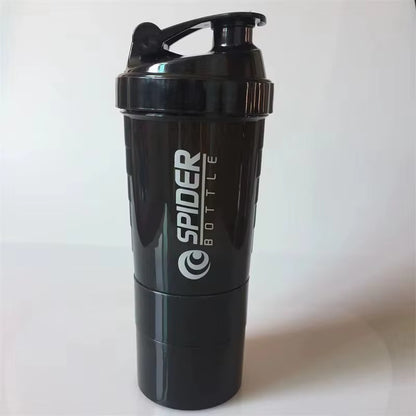 3 Layer Shaker Bottles Protein Milk Powder Stirring Cup Fitness Sports Shake Cup Large Capacity Body-Building Exercise Bottle