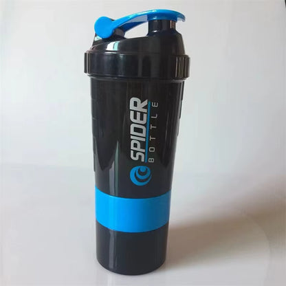 3 Layer Shaker Bottles Protein Milk Powder Stirring Cup Fitness Sports Shake Cup Large Capacity Body-Building Exercise Bottle