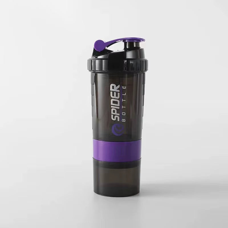 3 Layer Shaker Bottles Protein Milk Powder Stirring Cup Fitness Sports Shake Cup Large Capacity Body-Building Exercise Bottle