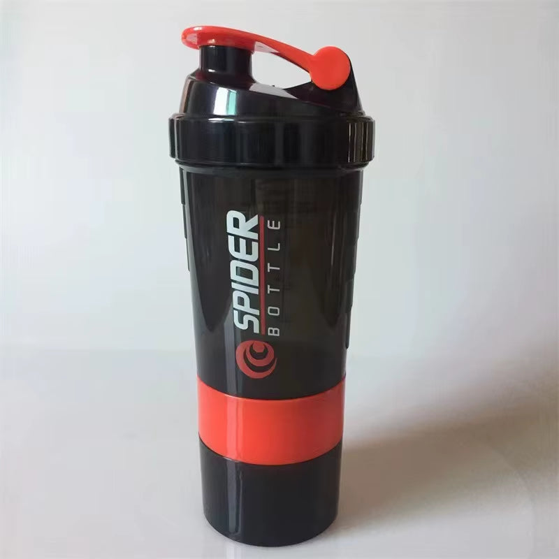 3 Layer Shaker Bottles Protein Milk Powder Stirring Cup Fitness Sports Shake Cup Large Capacity Body-Building Exercise Bottle
